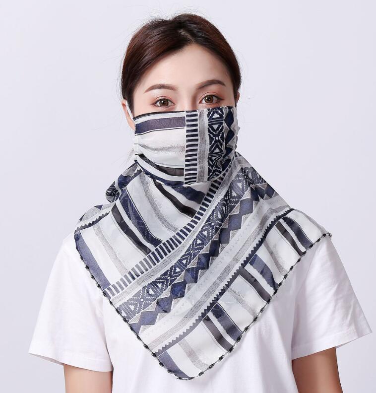 Hanging Ear Thin Face-covering Scarf Triangle Veil Scarf Limorista