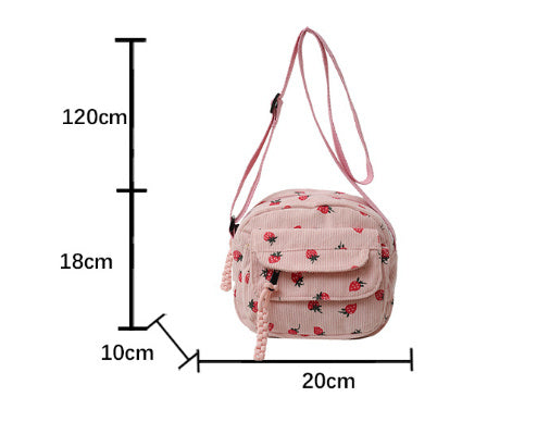 Corduroy Cloth Bag Women&