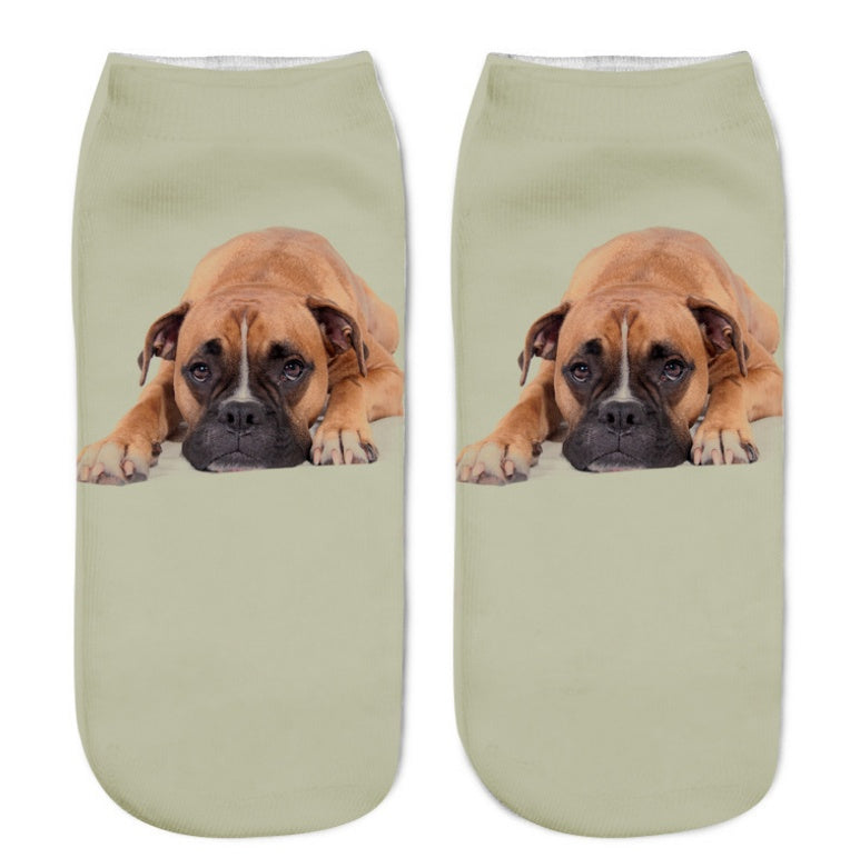 Popular Funny Unisex Short Socks 3D Cat Printed Anklet Socks Casual Socks Limorista