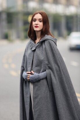 Four-color hooded tie shawl Limorista