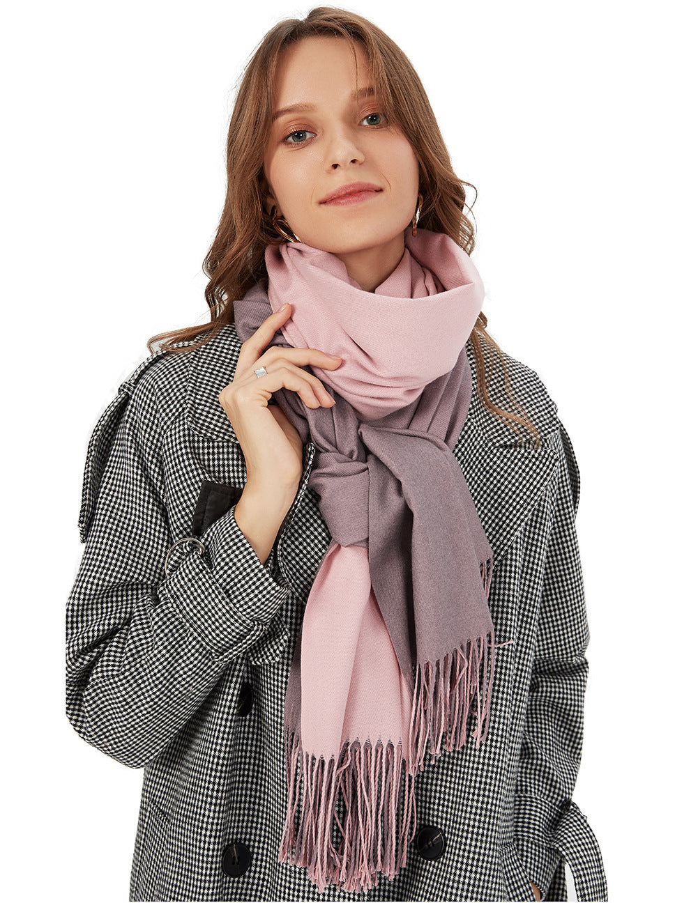 Korean double-sided faux cashmere shawl Limorista