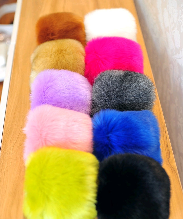 Warm sleeves fur fur cuff gloves windproof cuffs bracelets imitation rabbit fur imitation fox fur wristbands hand ring Limorista