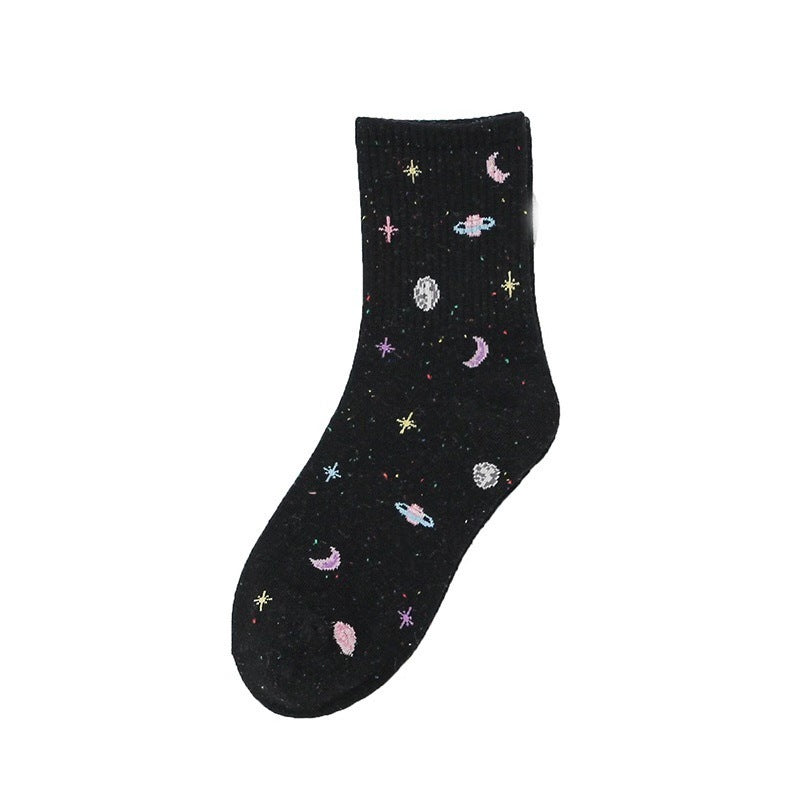 Cosmic starry female socks Limorista