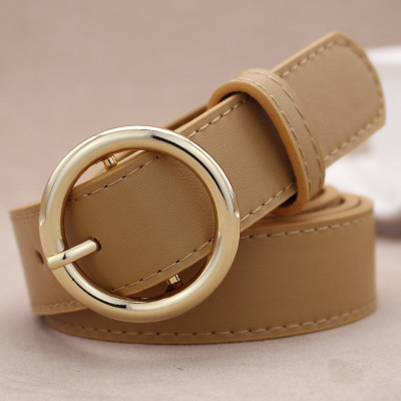 Alloy versatile round buckle belt Limorista