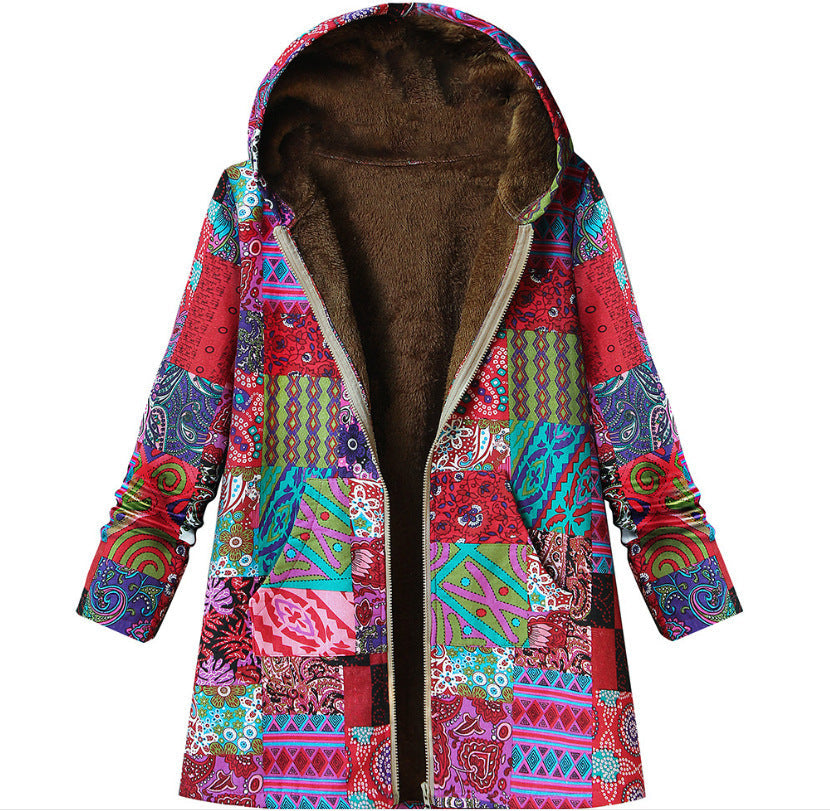 Ethnic style cotton-padded jacket Korean fashion Limorista