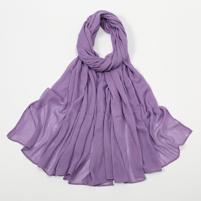 Curling Rayon Wrinkle Scarf Women&