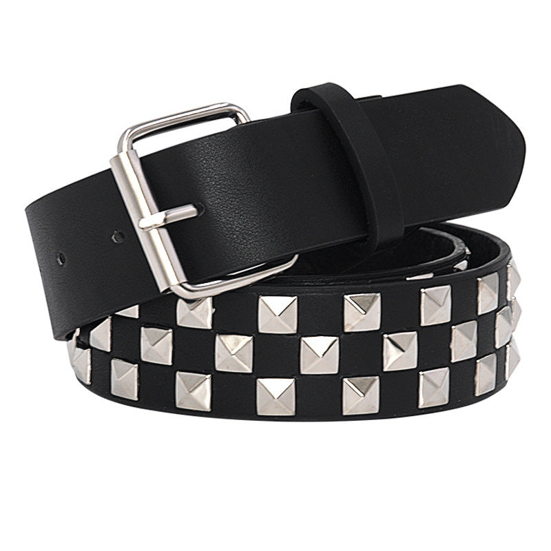 Shiny Pyramid Fashion Rivet Belt For Men&Women&