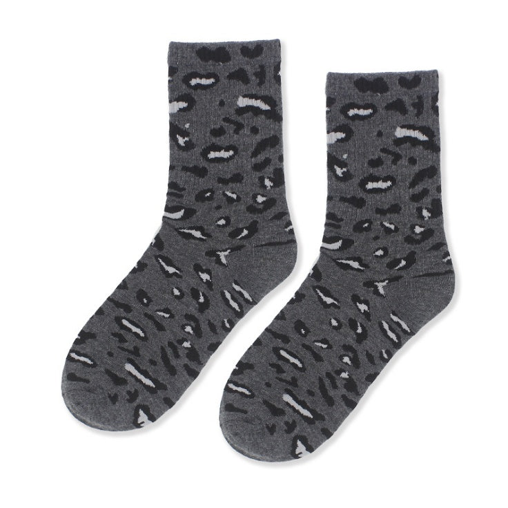 Leopard socks, female leopard, personality, tide, autumn and winter, Korean version, stockings Limorista