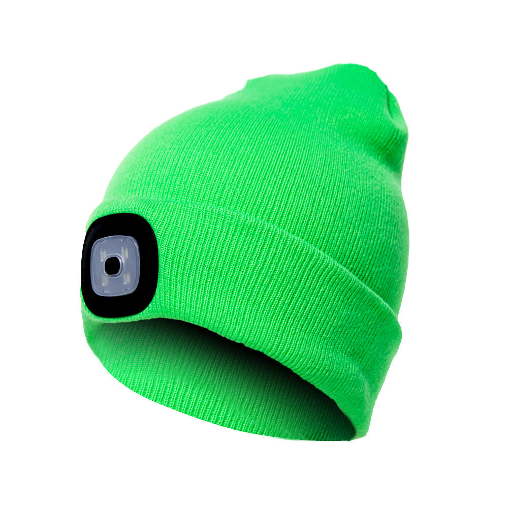 LED Knit Hat Button Cell Type Knitted Hat With Light Glowing Limorista
