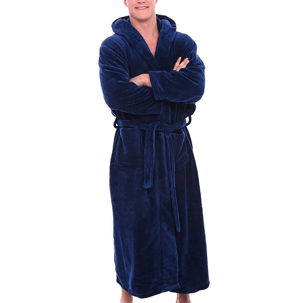 longer bathrobe long-sleeved gown Limorista