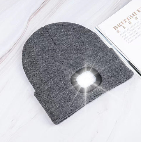 LED Knit Hat Button Cell Type Knitted Hat With Light Glowing Limorista