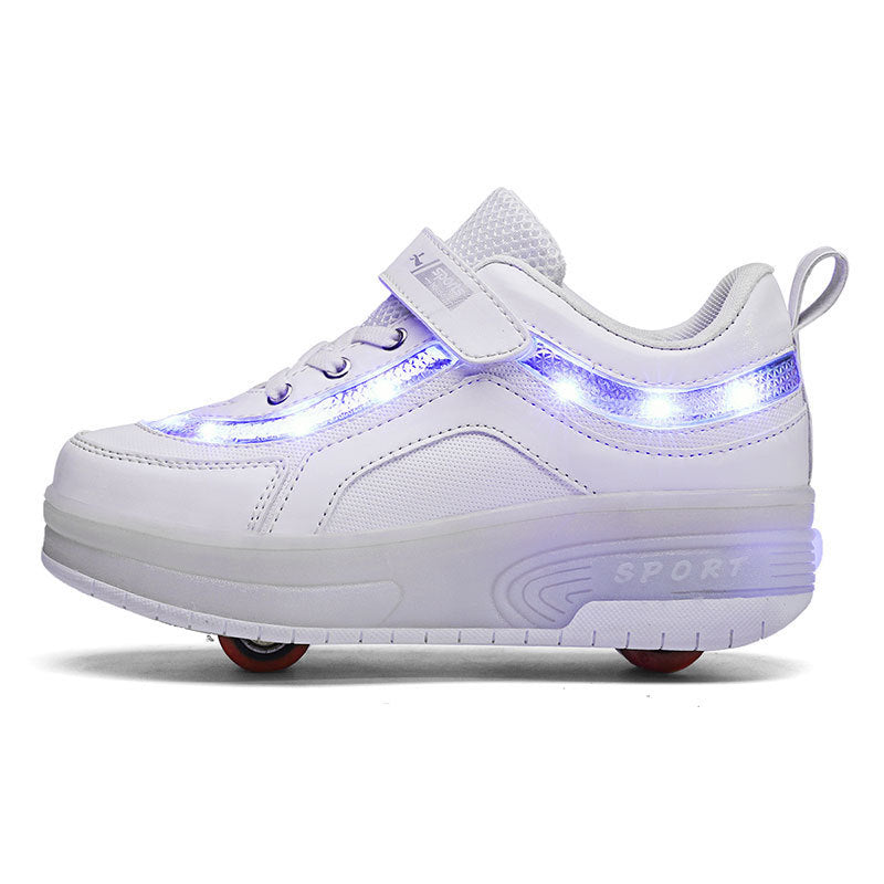 Sports Shoelace Wheels Shoes Men And Women Pulley Student Single And Double Wheel Limorista