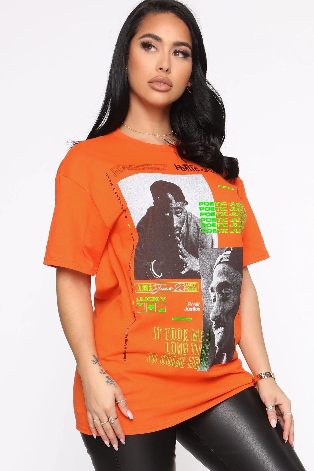 Short sleeve feature print skirt Limorista