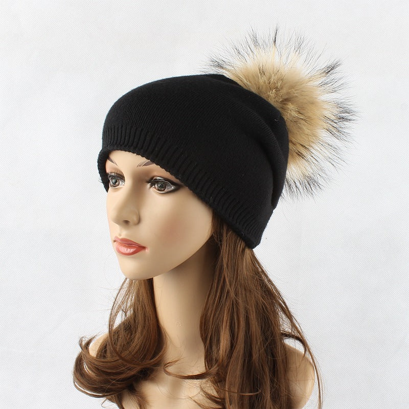 Fur Pompom Hats Limorista
