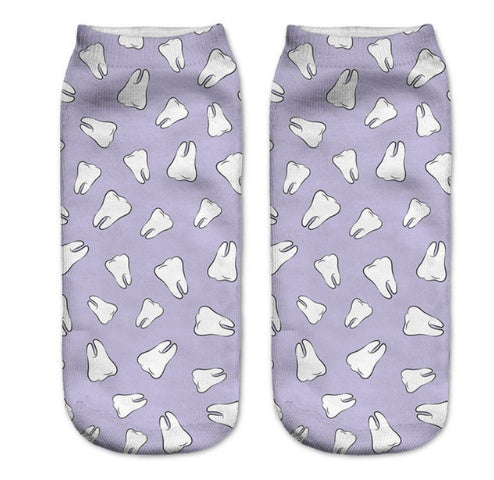 Popular Funny Unisex Short Socks 3D Cat Printed Anklet Socks Casual Socks Limorista