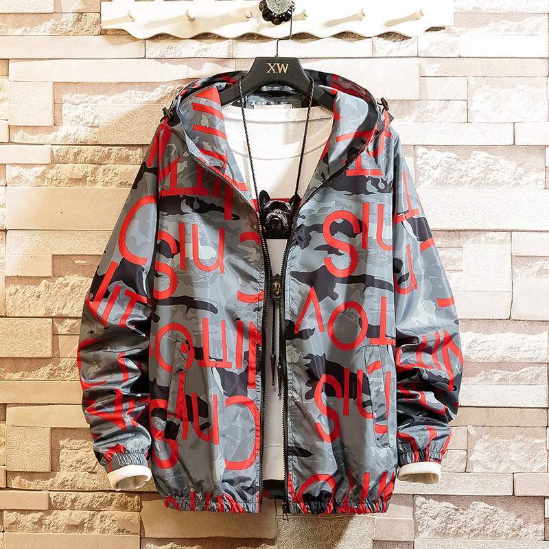 Men Casul Streetwear Hooded Printing Coats Limorista