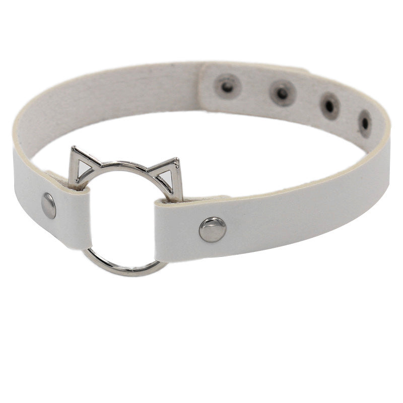Punk Soft Girl Leather Collar Women&