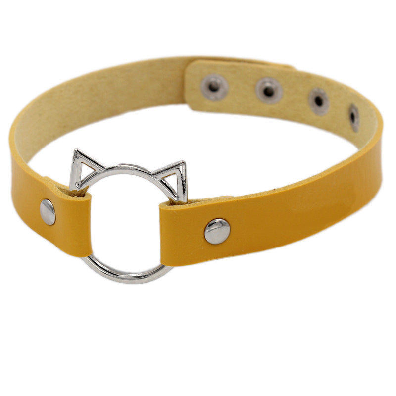 Punk Soft Girl Leather Collar Women&