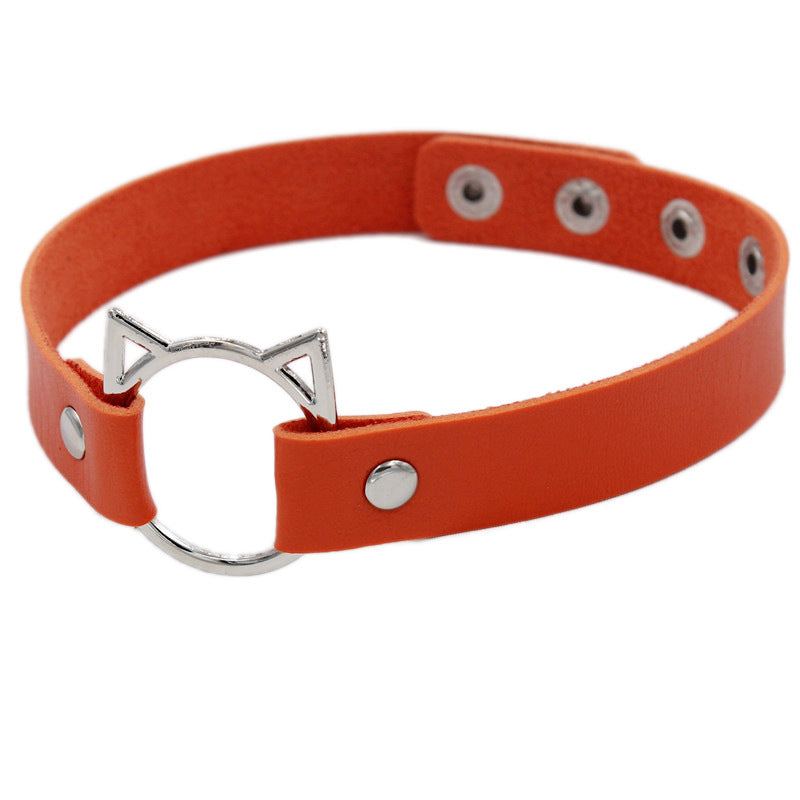 Punk Soft Girl Leather Collar Women&