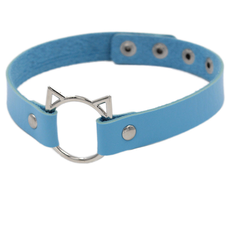 Punk Soft Girl Leather Collar Women&