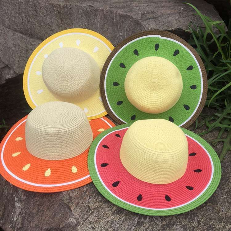 Straw Hat Parent-Child Hat Watermelon Sun Shade Sun Hat Limorista