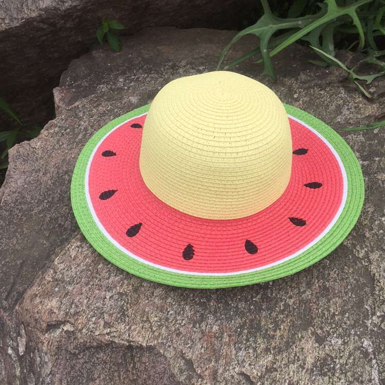 Straw Hat Parent-Child Hat Watermelon Sun Shade Sun Hat Limorista