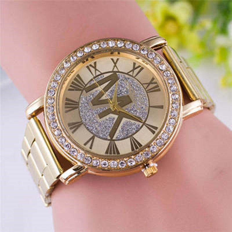 Alloy Diamond Fashion Trend Steel Band Men&