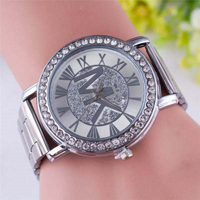 Alloy Diamond Fashion Trend Steel Band Men&