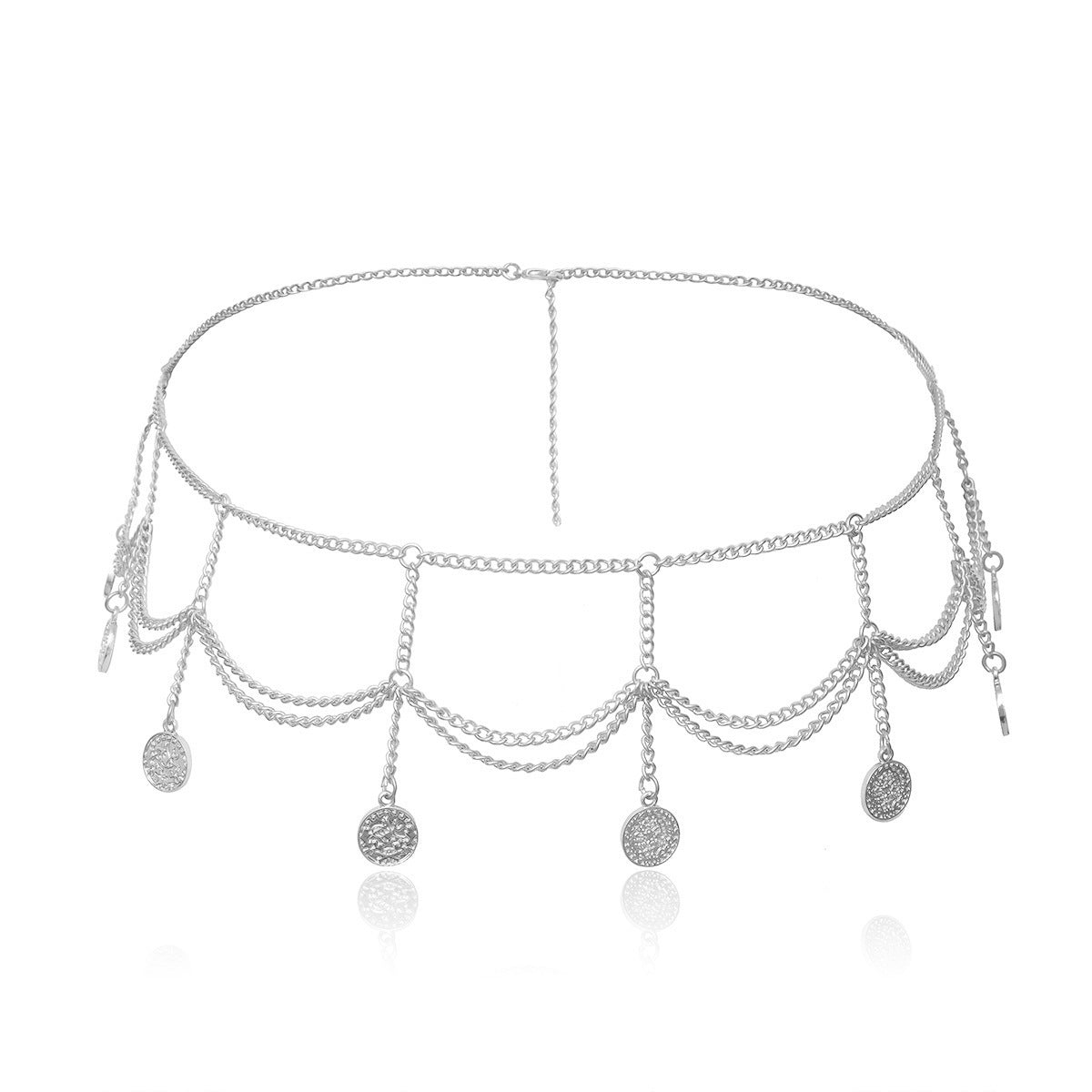 Personality Multi-layer Embossed Coin Tassel Waist Chain Limorista