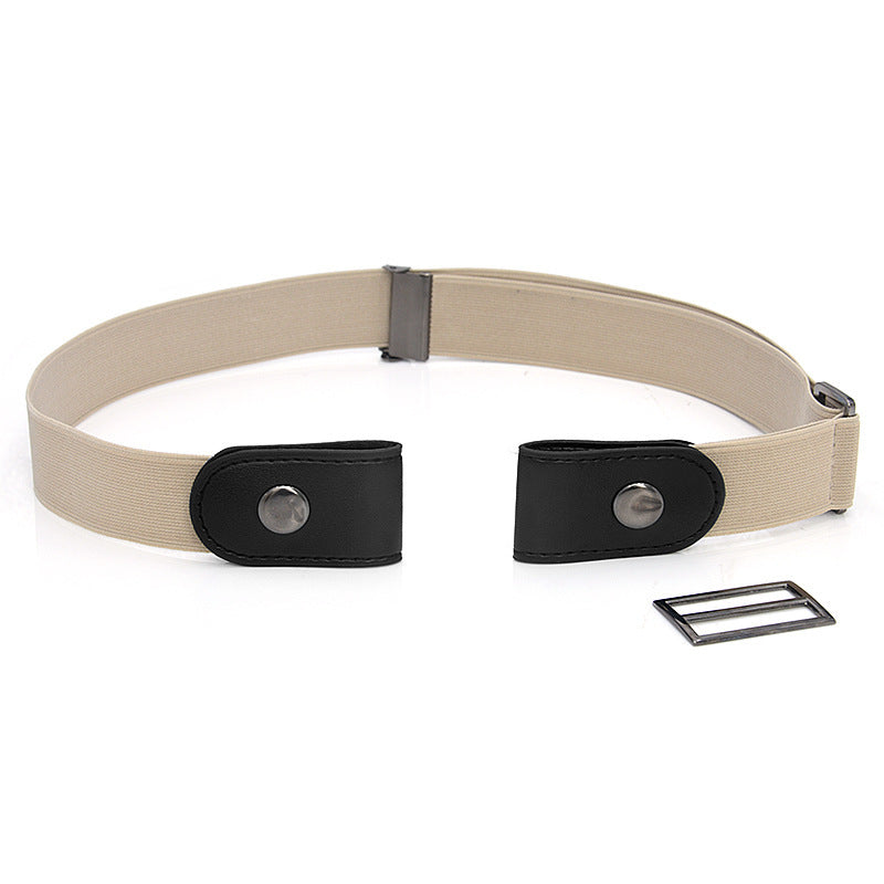 New Slim Elastic Invisible Belt Simple Lazy Belt Fat Elastic Leather Limorista