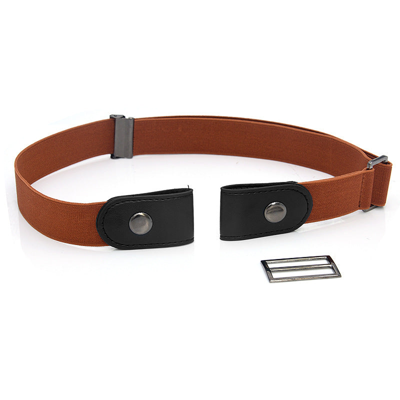 New Slim Elastic Invisible Belt Simple Lazy Belt Fat Elastic Leather Limorista