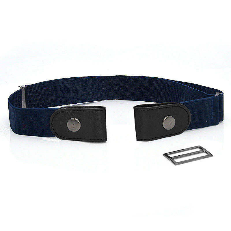 New Slim Elastic Invisible Belt Simple Lazy Belt Fat Elastic Leather Limorista