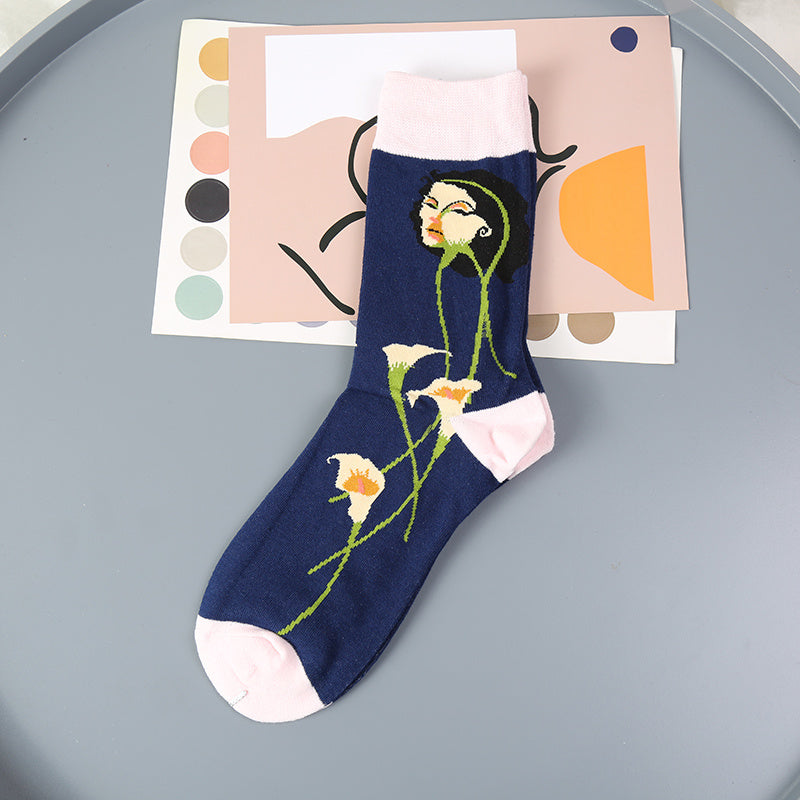 Niche Pure Cotton Pile Socks Street Color Matching Socks Limorista