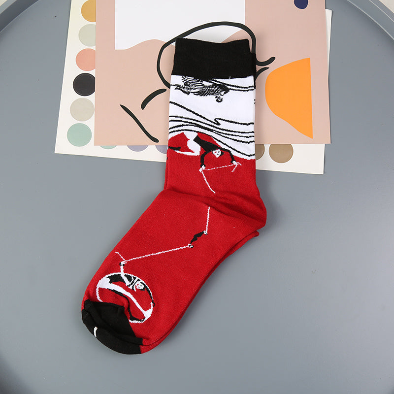 Niche Pure Cotton Pile Socks Street Color Matching Socks Limorista