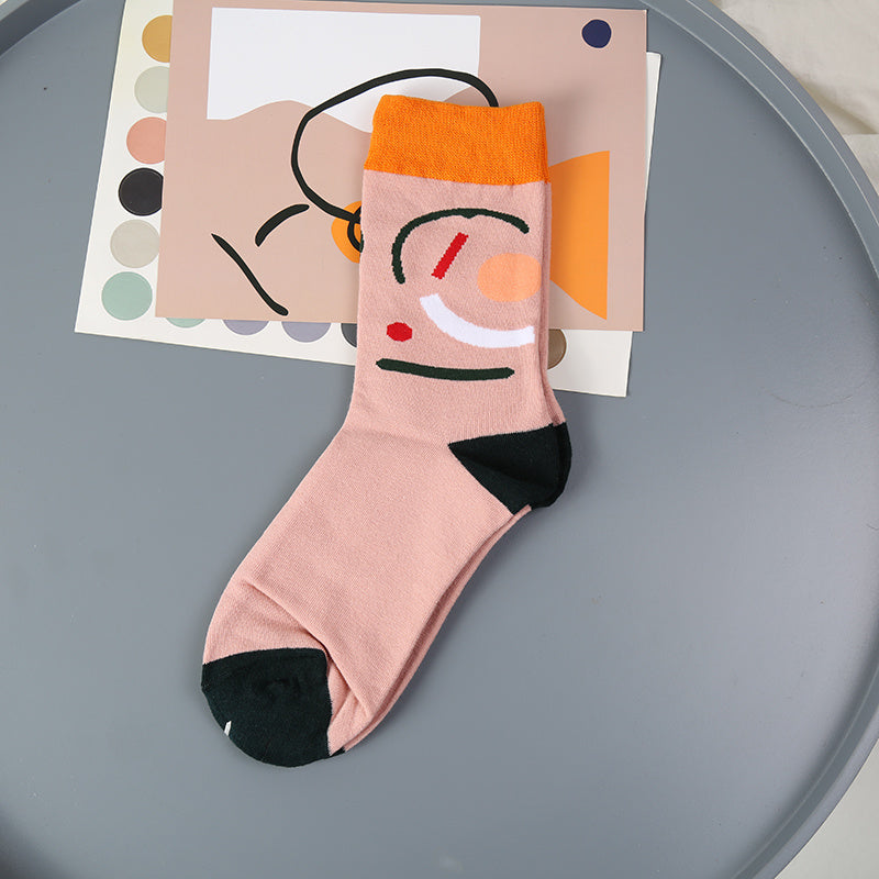 Niche Pure Cotton Pile Socks Street Color Matching Socks Limorista