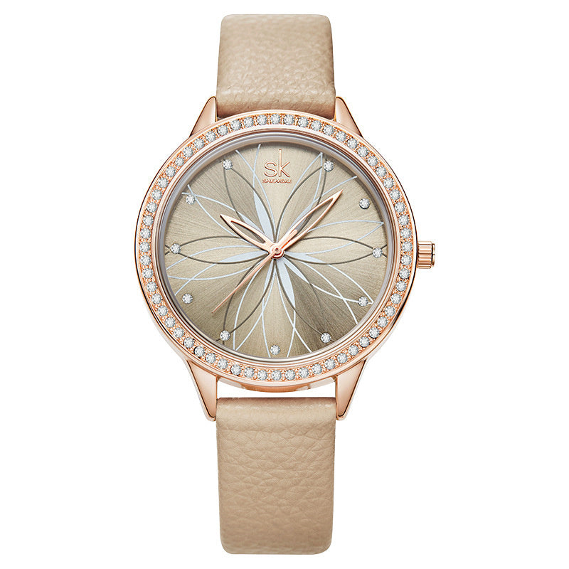 December New Creative Petal Watch Belt Quartz Lady Watch Limorista
