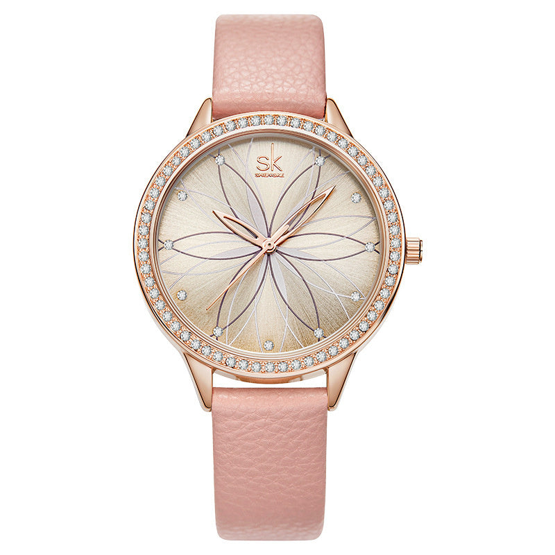 December New Creative Petal Watch Belt Quartz Lady Watch Limorista