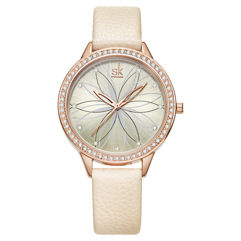 December New Creative Petal Watch Belt Quartz Lady Watch Limorista