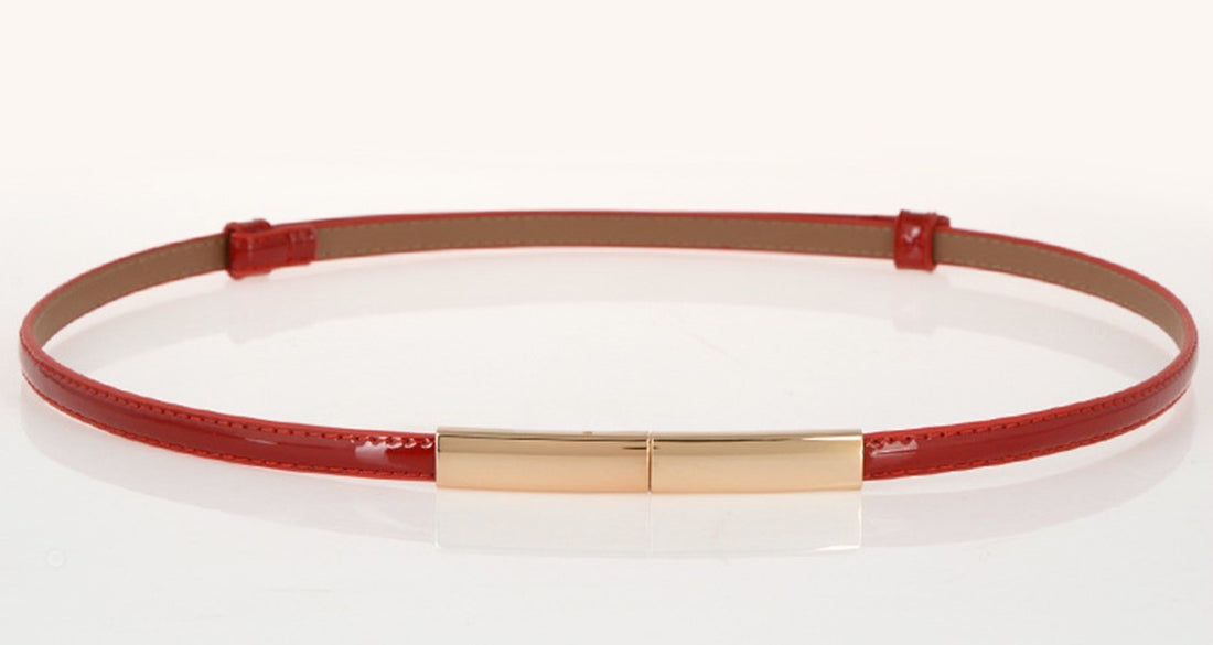 Ladies Simple And Versatile Leather Fashion Thin Belt Limorista