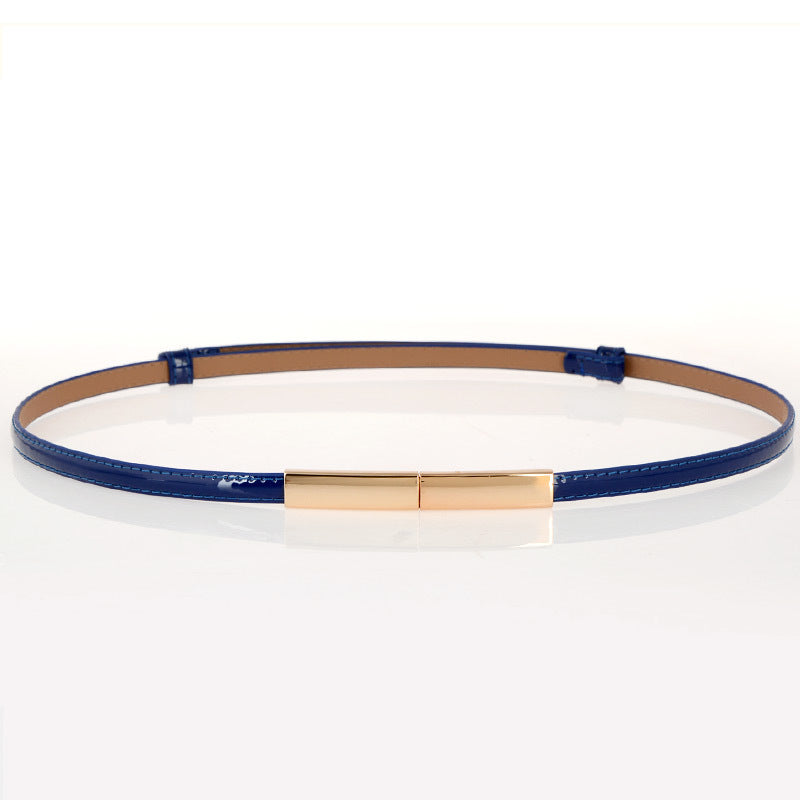 Ladies Simple And Versatile Leather Fashion Thin Belt Limorista