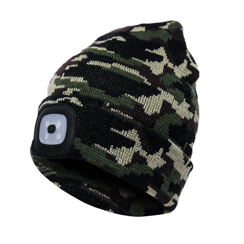 LED Knit Hat Button Cell Type Knitted Hat With Light Glowing Limorista