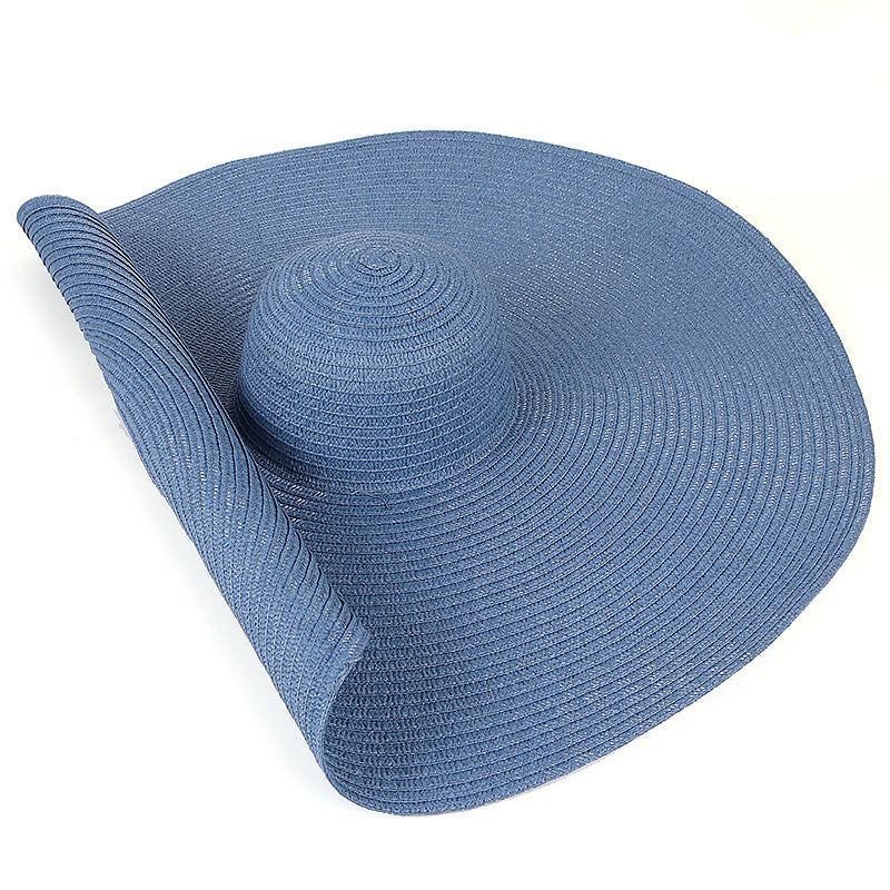 25CM Wide Brim Oversized Beach Hats For Women Large Straw Hat UV Protection Limorista