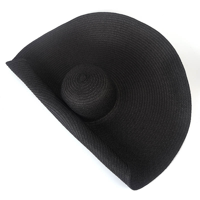 25CM Wide Brim Oversized Beach Hats For Women Large Straw Hat UV Protection Limorista