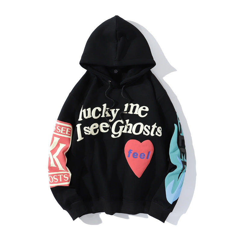 Graffiti alphabet print hoodie sweatshirt Limorista