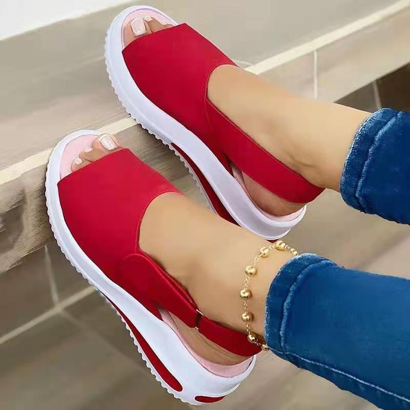 Velcro Casual Summer Women Sandals Fish Mouth Sandals Limorista