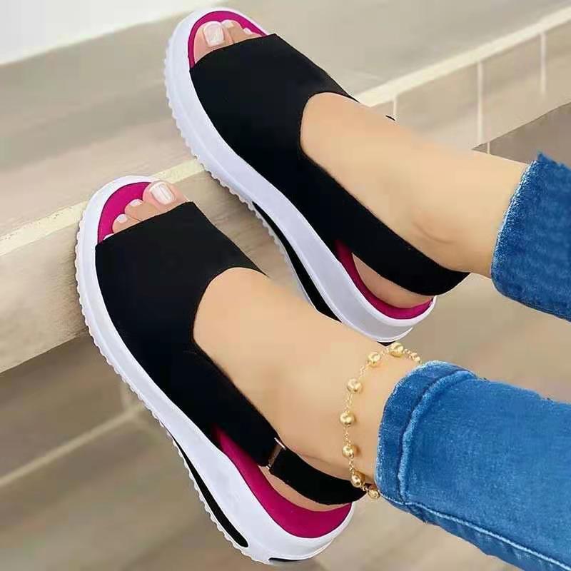 Velcro Casual Summer Women Sandals Fish Mouth Sandals Limorista