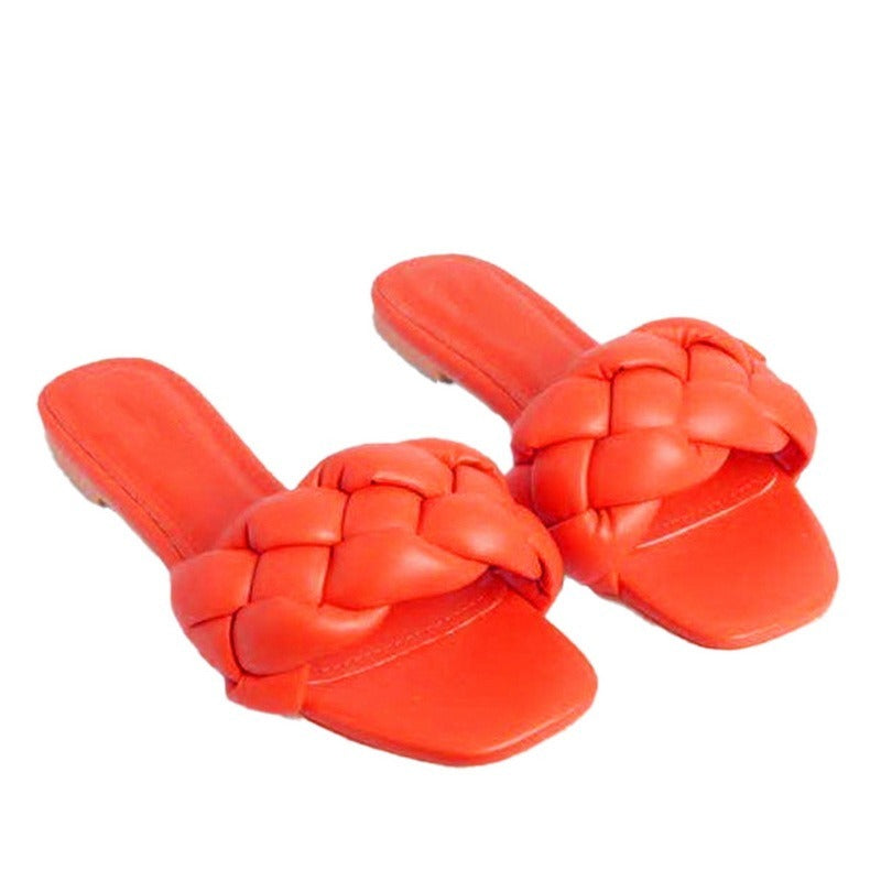 Sponge Woven Slippers Sandals Summer Women&