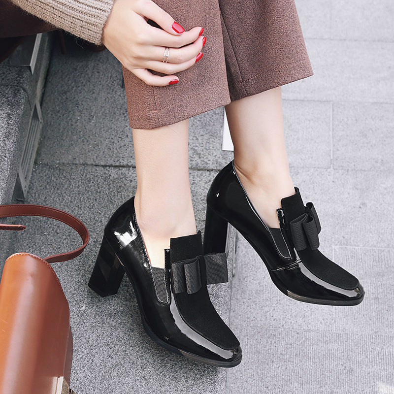 40-43 Lrge Size Shoes Spring New Single Shoes Thick Heel Women s Shoes Limorista