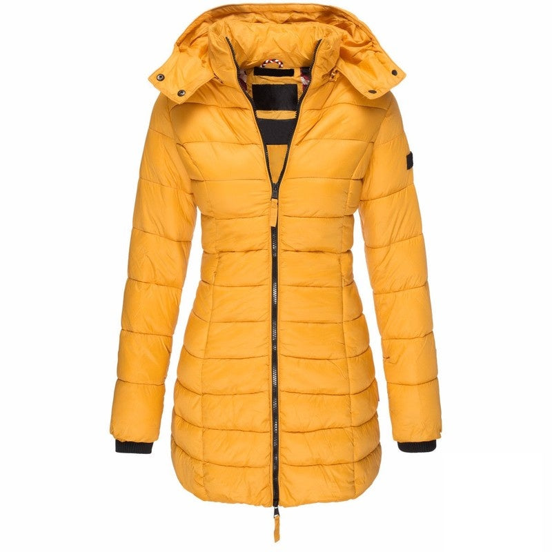 Mid-length Slim-fit Quilted Jacket Limorista