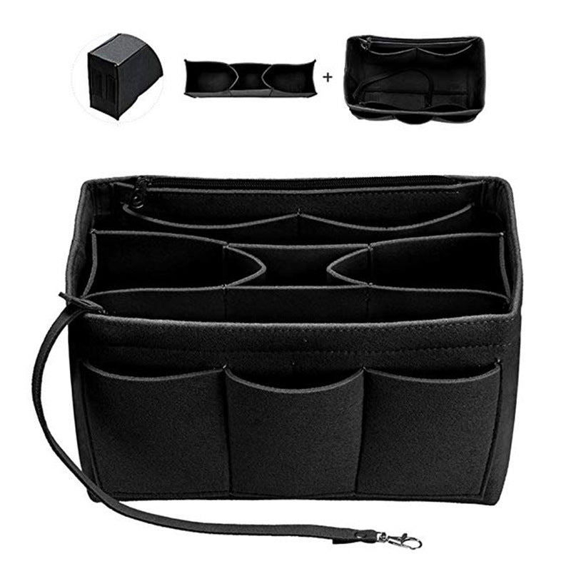 Cross-Border Felt Cosmetic Bag Multi-Function Large-Capacity Bag Middle Bag Travel Wash Felt Storage Bag Limorista